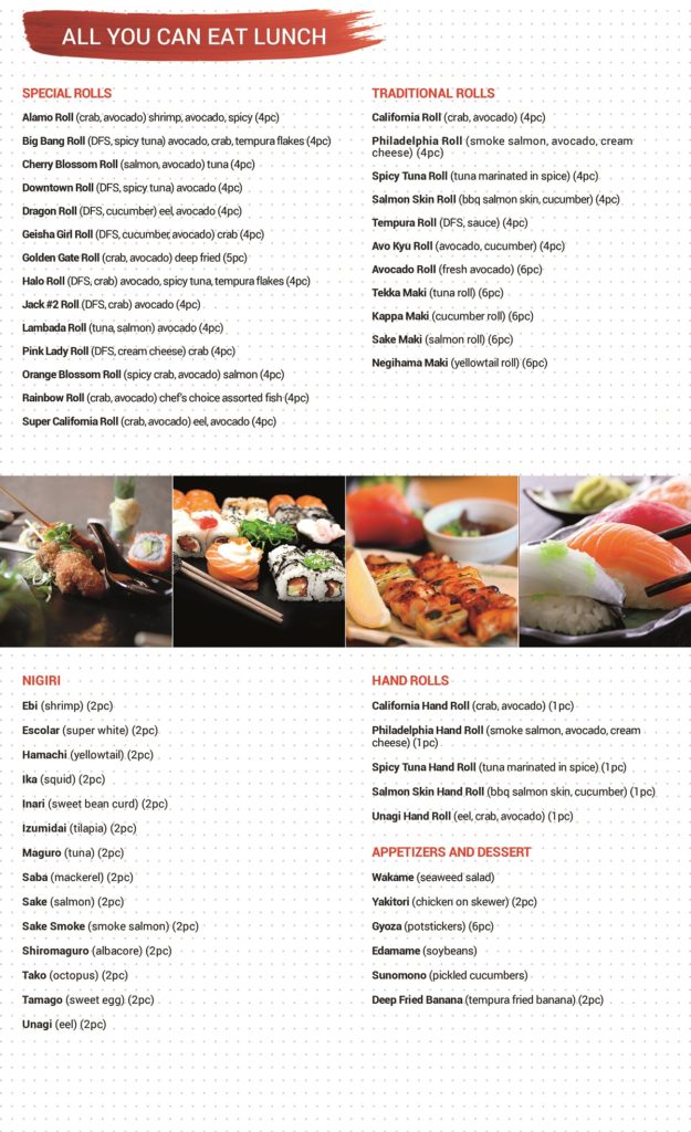 All you can eat Lunch